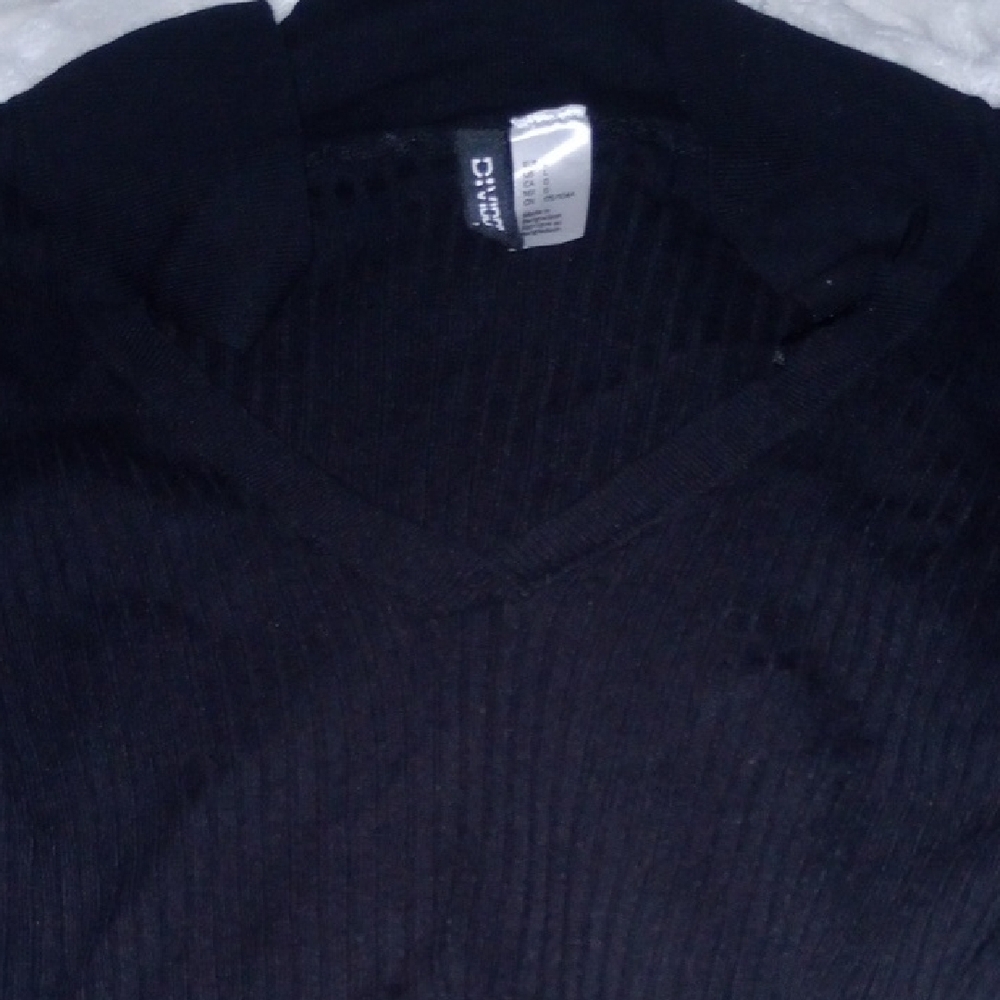 Divided Black V-Neck Sweater